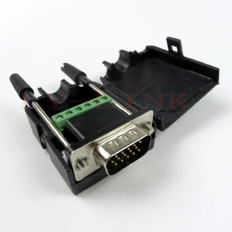 3 + 2 штекера VGA боковые винтовые разъемы для поддержки кабеля DIY|vga cable screws|connector