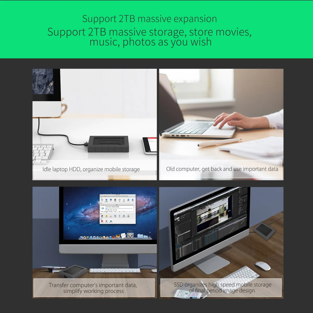 ORICO HDD случае 2 5 дюймов инструмент Бесплатная ТБ SATA к USB 3 0 SSD адаптер для samsung Seagate