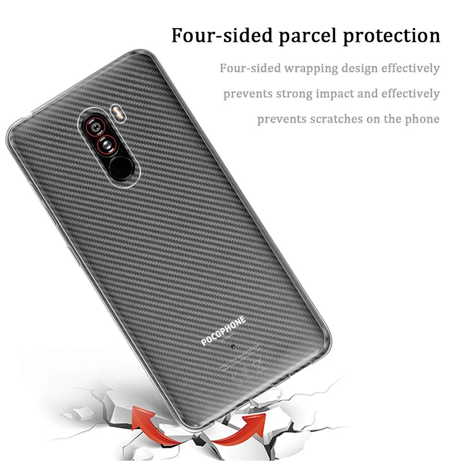 Мягкий силиконовый чехол с защитой от падения для Xiaomi Pocophone F1 противоударный