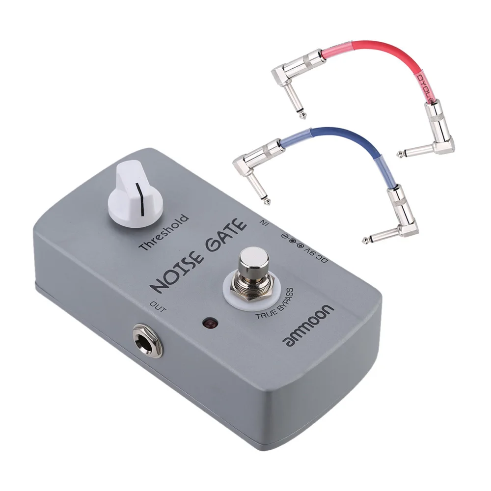 Ammoon AP-06 педаль для гитары Noise Gate электрогитара эффект педаль шумоподавитель с 2 шт. педаль Соединительный кабель