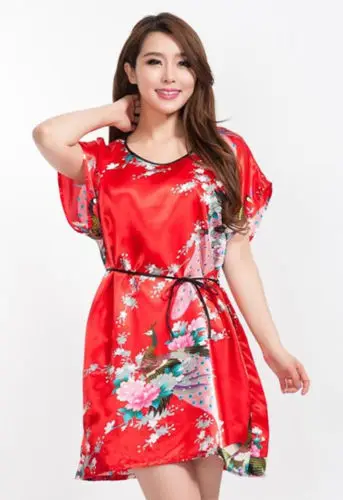 Новинка хит продаж Модный женский летний халат китайское женское шелковое