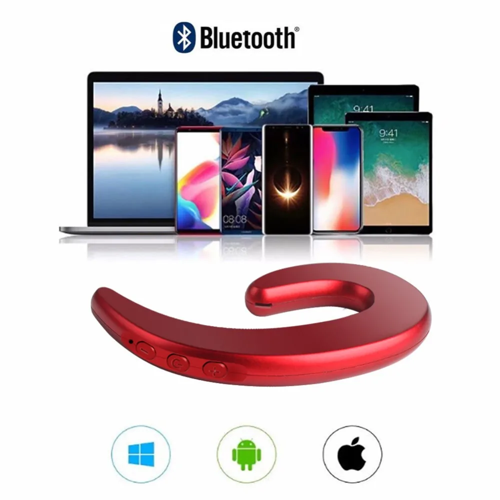 EGizmo наушники Bluetooth с костной проводимостью беспроводные гарнитура микрофоном