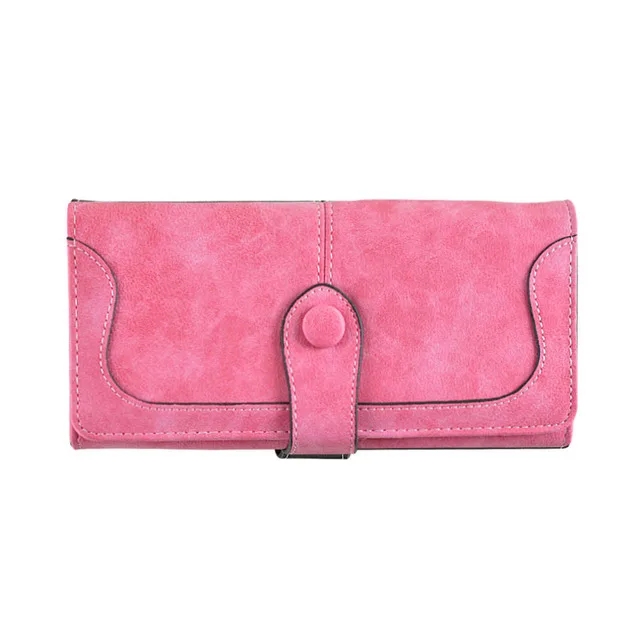 A-774-Rose-red Женские кошельки, длинный кожаный кошелек на молнии для кредитных карт, женский большой кошелек, сумка для денег, сумочка, новинка - Цвет: A-774-Rose-red