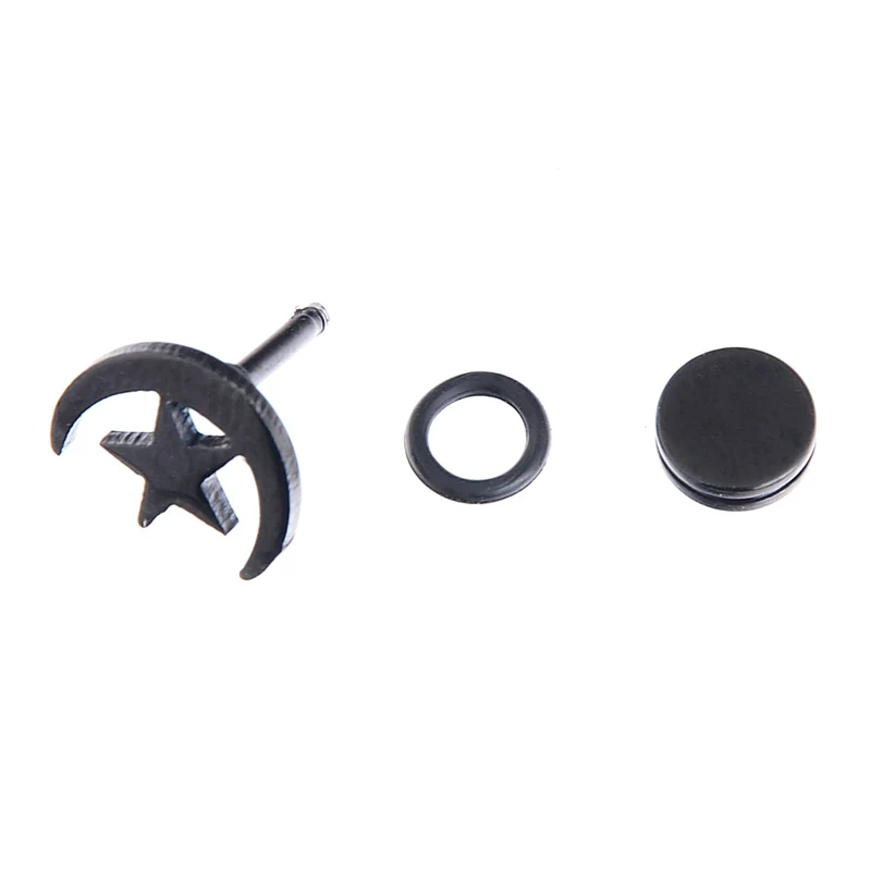 1 шт. Готический шуруп в виде Луны и звезды поддельные пробки для ушей измеритель