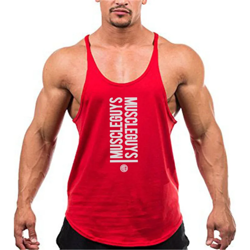 Летние майки Muscleguys для фитнеса мужские спортивные stringer мужская рубашка canotta