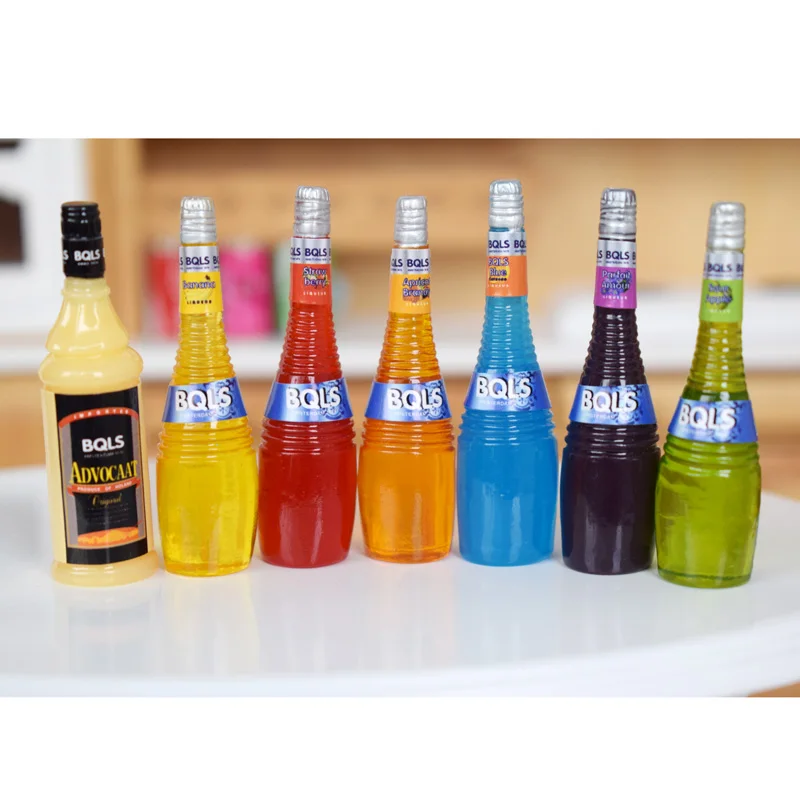 7 бутылок 1/6 миниатюрный кукольный домик модель вина ликера мини-игра кухня кукла