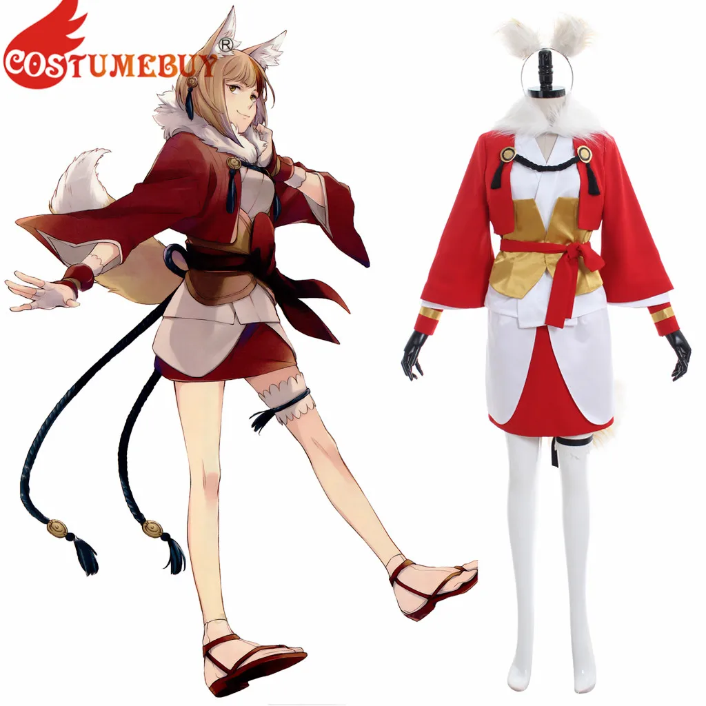 

Косплей-костюм женский с эмблемой огня, хвостом и ушами