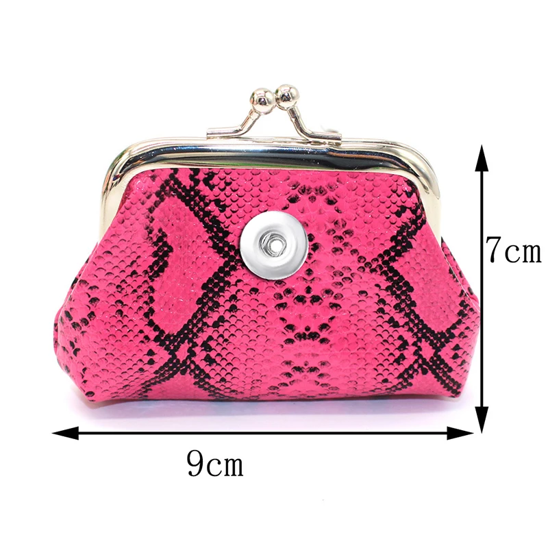 Кошельки змеиная кожа 18 мм на кнопках Ювелирная монета маленькие кошельки сумка