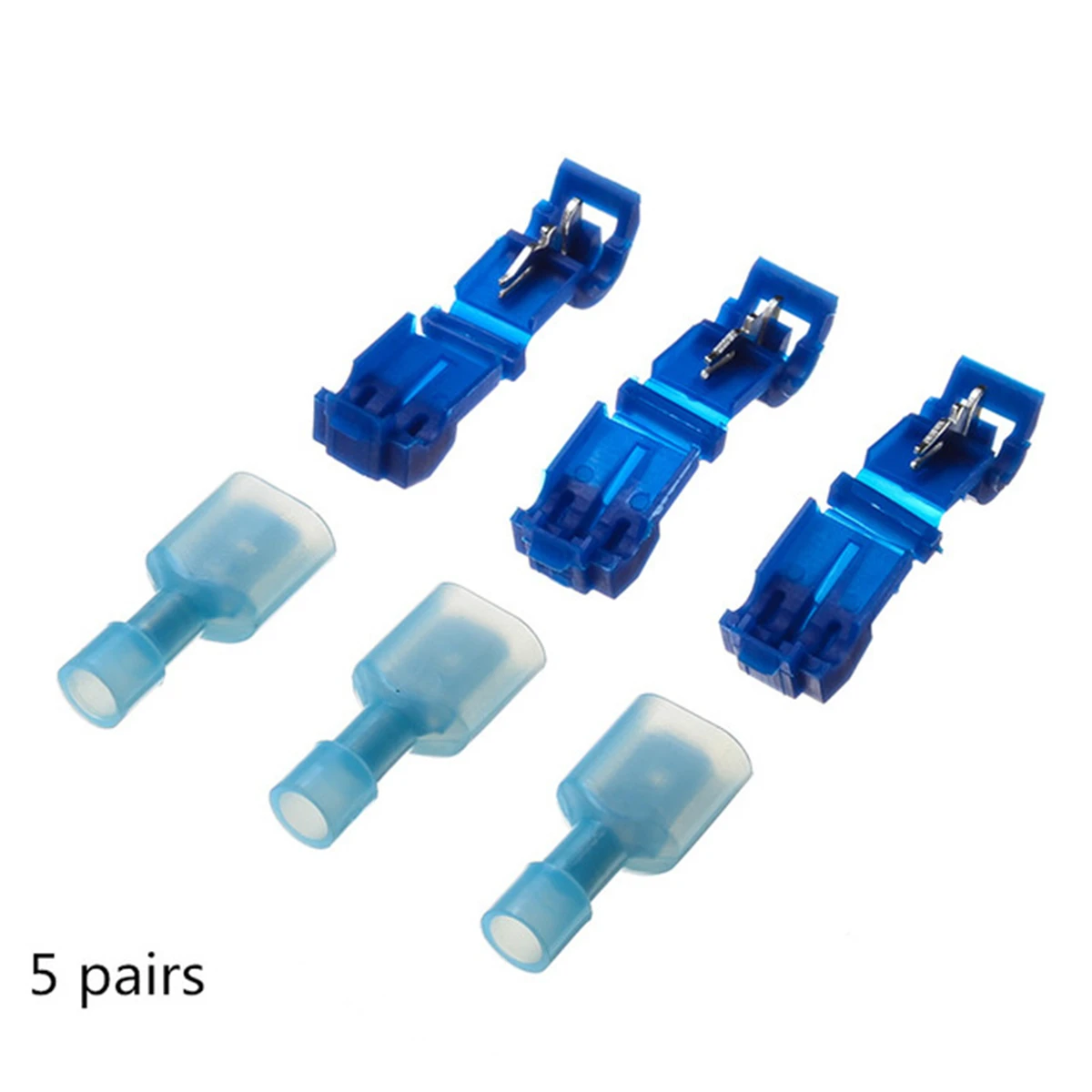 5 pairs blue 30/60 шт., коннекторов для электрических проводов, разъемы и клеммы для проводов, обжимная Клемма Scotch Lock быстрый зажим для 22-10AWG Электрический автомобильный аудио комплект набор инструментов - Цвет: 5 pairs blue