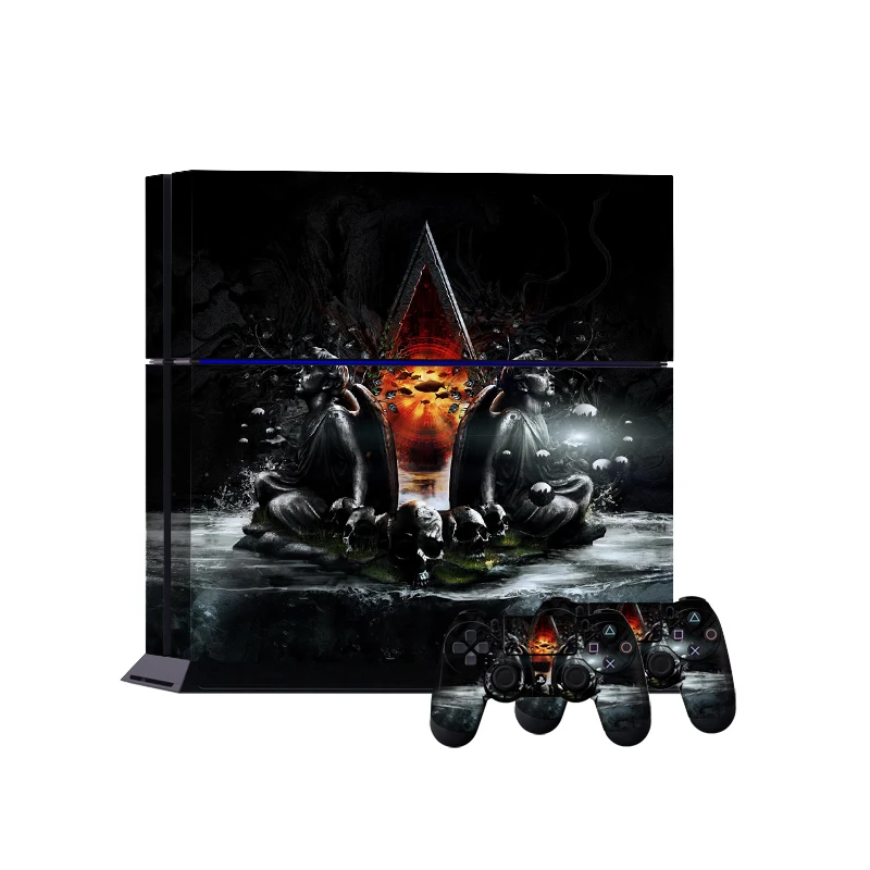 Terror Ghost Terror цельная наклейка для консоли для Playstation 4 консоль наклейка для PS4 наклейки+ контроллер светодиодный защитный