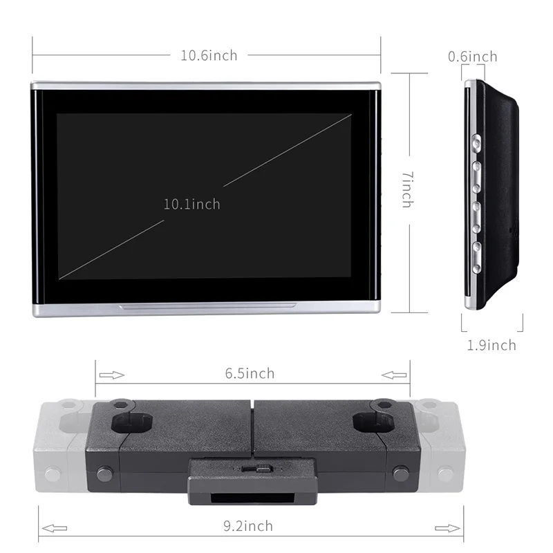 10 1 дюймов Full HD 1080 P видео монитор подголовника автомобиля сенсорный экран dvd