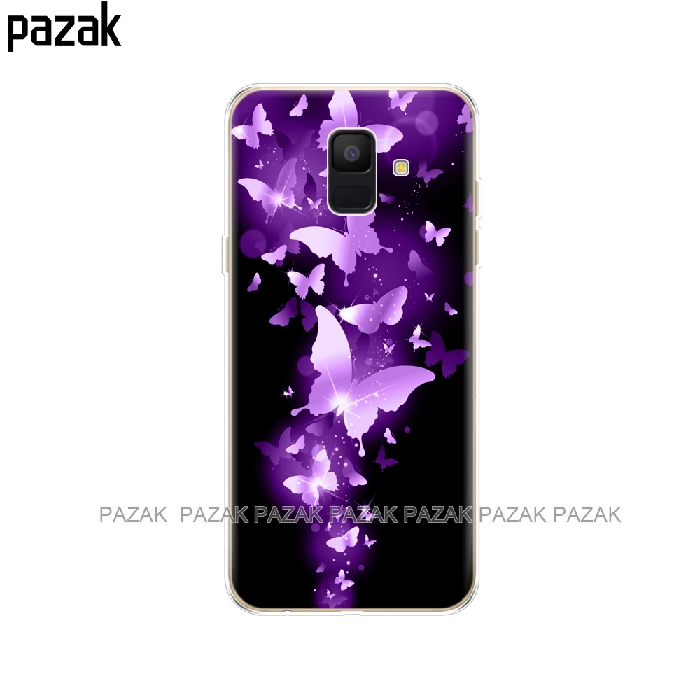 61352 Силиконовый чехол для samsung Galaxy A6 чехол Dual SIM SM A600 A600F для samsung A6 plus A605 A605F защитный чехол с узором - Цвет: 61352