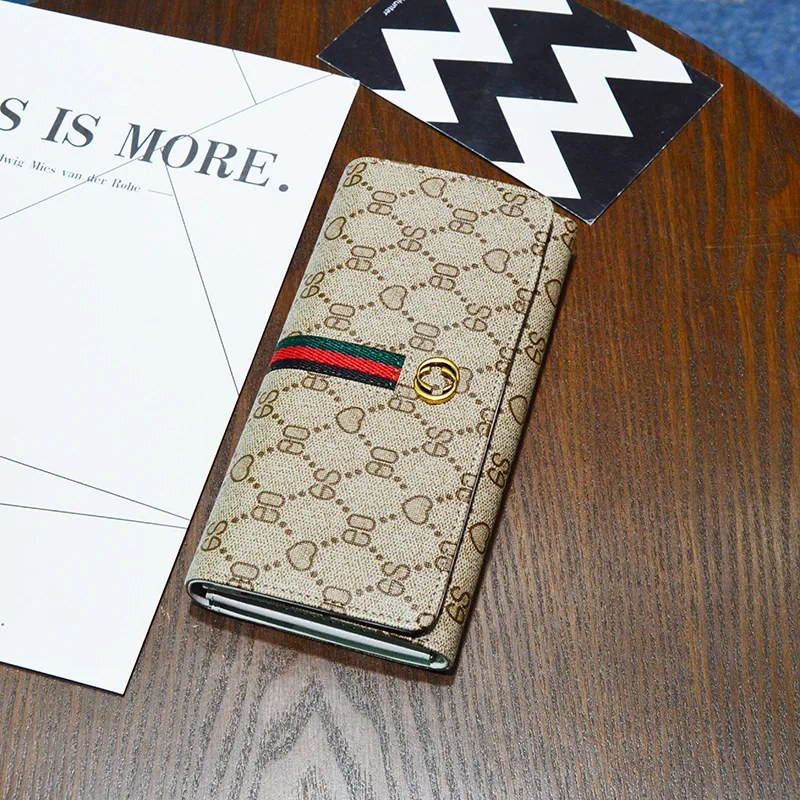 Верхняя одежда кошелек пряжки печати дальнозоркостью г жа деньги Длинный