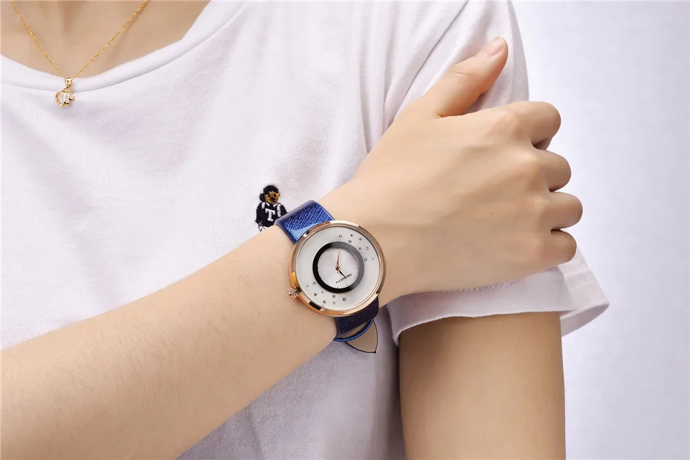 

REBIRTH Fashion Brand Watch Women PU Strap Ladies Watches Top Brand Luxury Wristwatches Montre Femme Girls Dress Quartz Watch