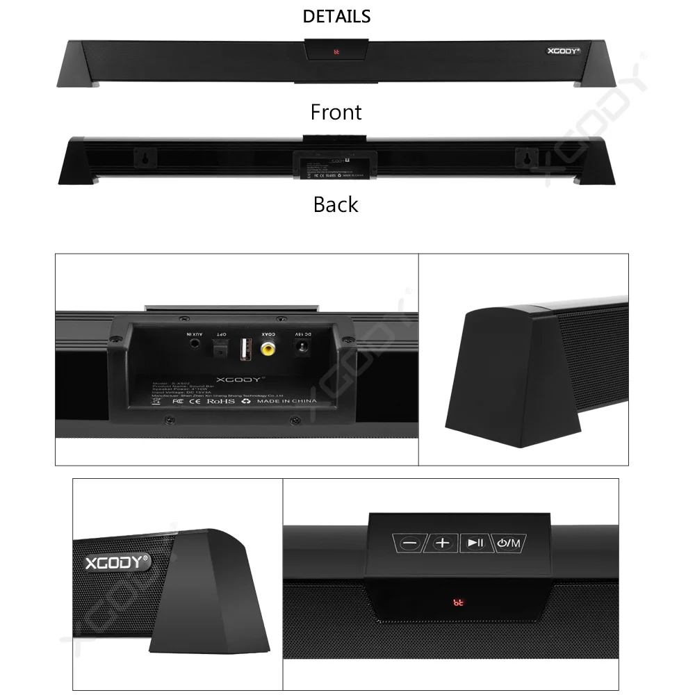 Xgody S XS02 ТВ Bluetooth динамик Саундбар поддержка воспроизведения оптический