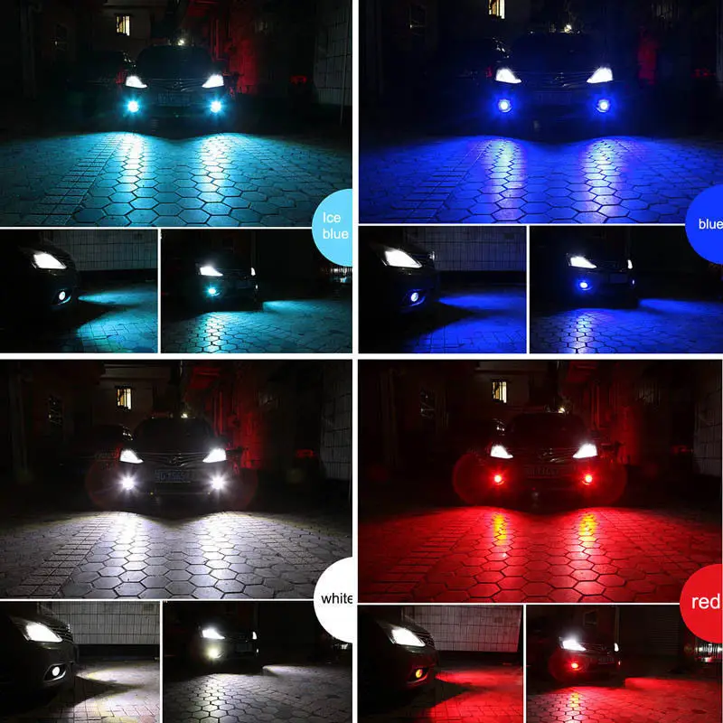 2 шт. H8 H9 H11 5050 27SMD автомобильный головной светильник лампы светодиодный RGB для