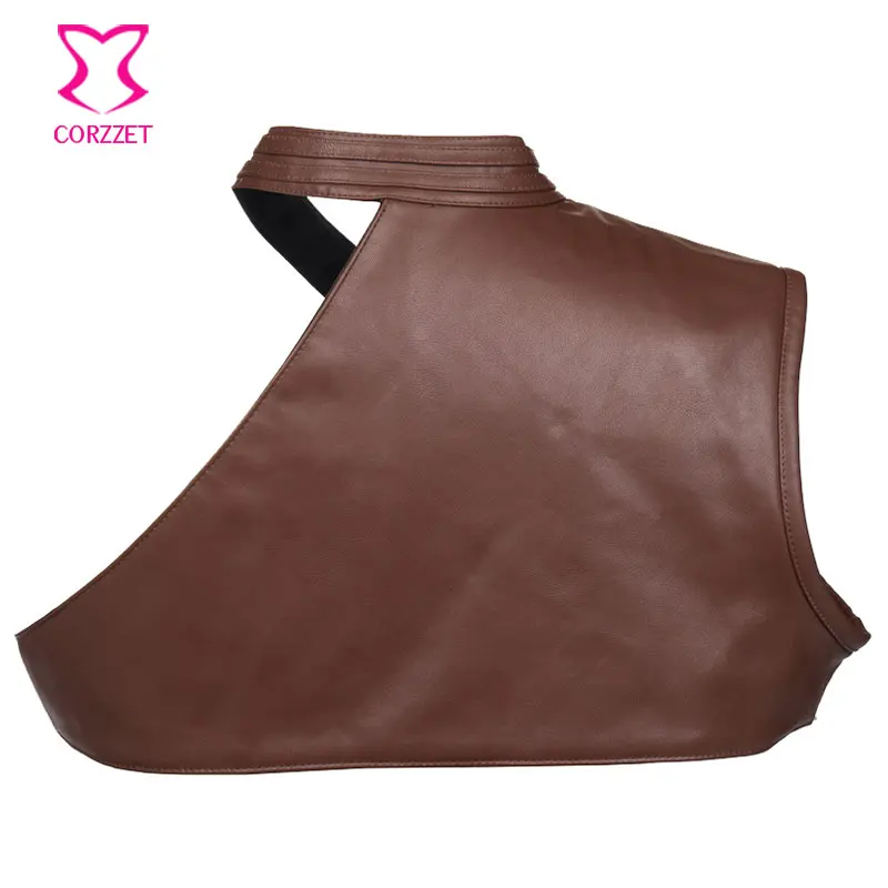 Corzzet размера плюс коричневая и черная кожаная куртка с воротником аксессуары для