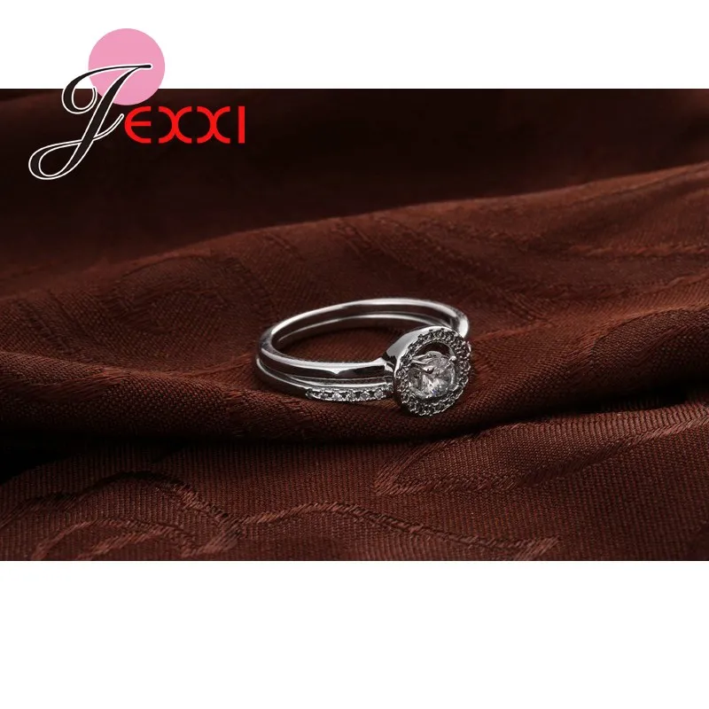 JEXXI новые модные с чешскими кристаллами женские кольца оптом S90 серебро