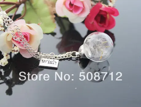 Ожерелье с подвеской в виде стеклянного глобуса желанием 20 мм стеклянная