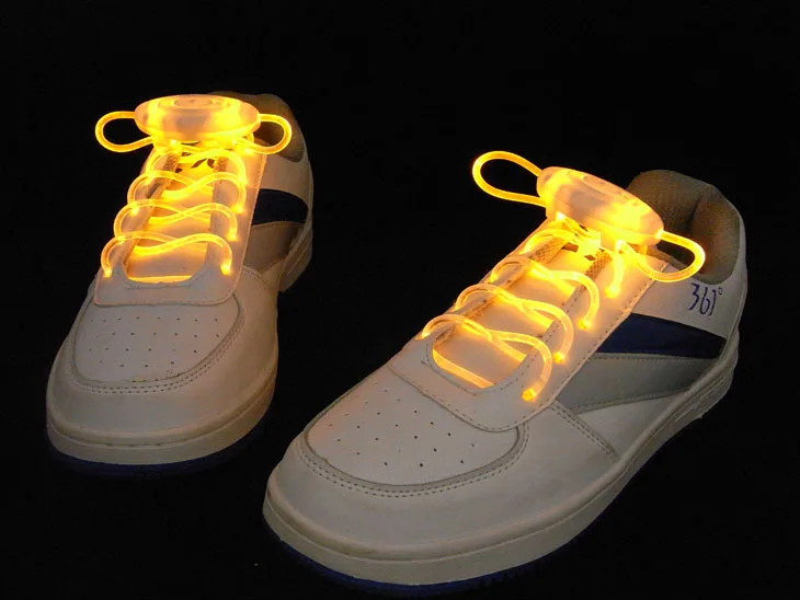 LED Shoelaces 7 color style White Yellow Red Green Blue Pink multicolor laces with Button Battery | Детская одежда и обувь