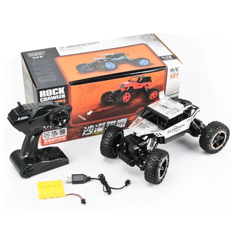 Topekia 1:10 RC автомобиль 4WD 2,4 ГГц скалолазание автомобиль 4x4 двойные двигатели Bigfoot автомобиль дистанционное управление Модель внедорожный автомобиль игрушка - Цвет: B