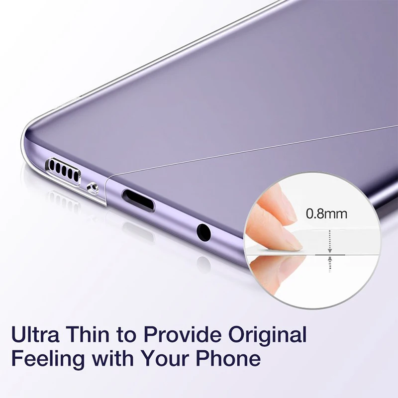 Voguery Transparent Soft TPU Case Cover for Samsung Galaxy S8 / Plus Phone Shell Ultra Slim Rubber Gel Clear Fundas | Мобильные