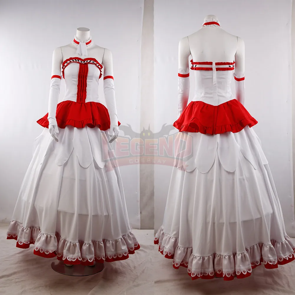 С рисунком из аниме мастера меча онлайн SAOALO Юки костюм Asuna для косплея