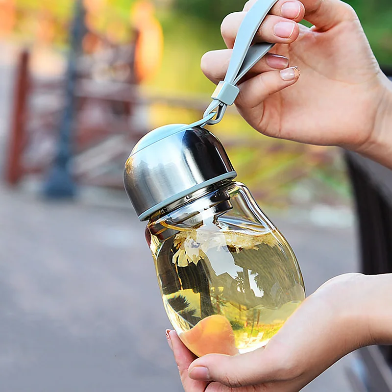 Простая стеклянная бутылка для воды в стиле пингвина с кувшин портативный милый