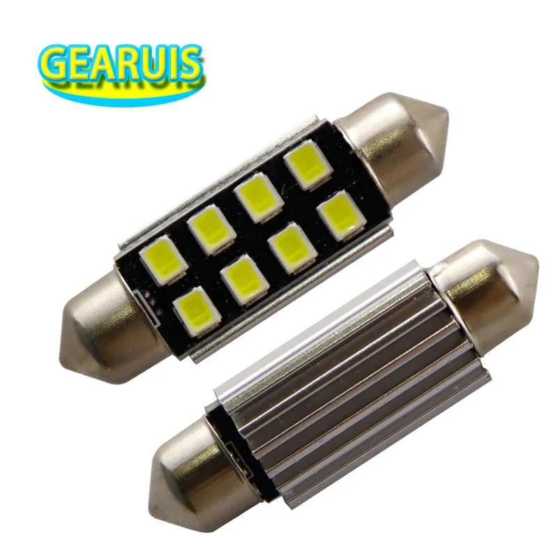 100X Festoon C5W 31 мм 36 39 41 Canbus 8 SMD 2835 Светодиод без ошибок 150MA Без Внутреннее освещение