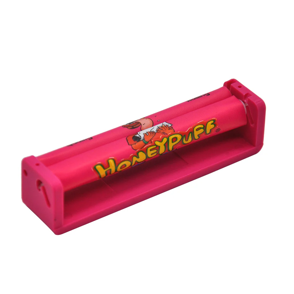 Red HONEYPUFF Высококачественная пластиковая машина для скручивания табачных сигарет для бумаги 110 мм портативный ручной роллер для курительной сигареты - Цвет: Red