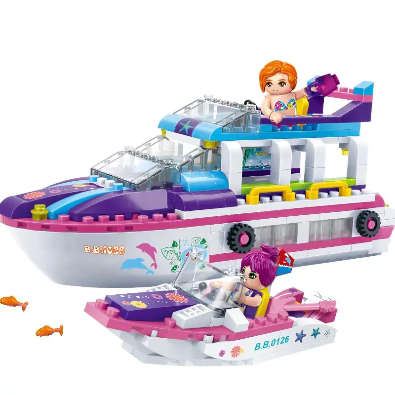 BanBao 6140 конструктор игрушечный для детей яхта корабль лодка морской берег|girl