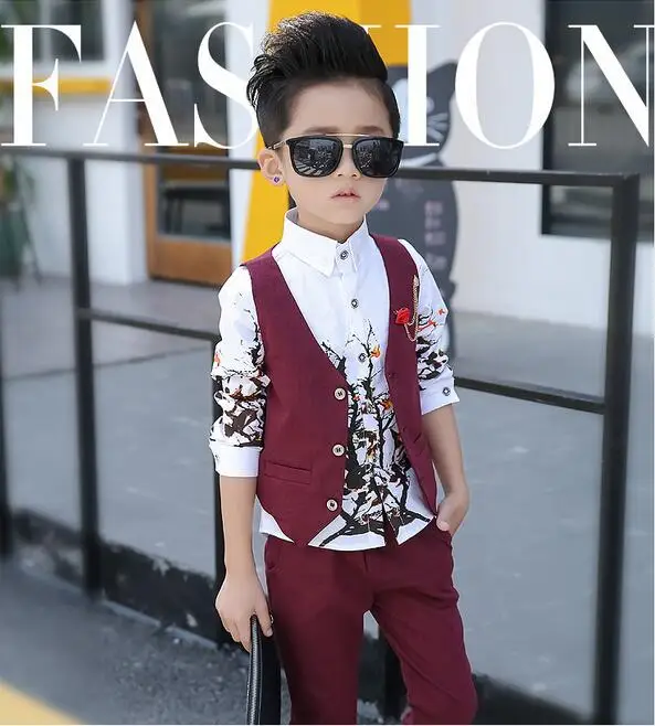 2016 года Новый дизайнерский фирменный с картинками свадебный костюм тройка стиль