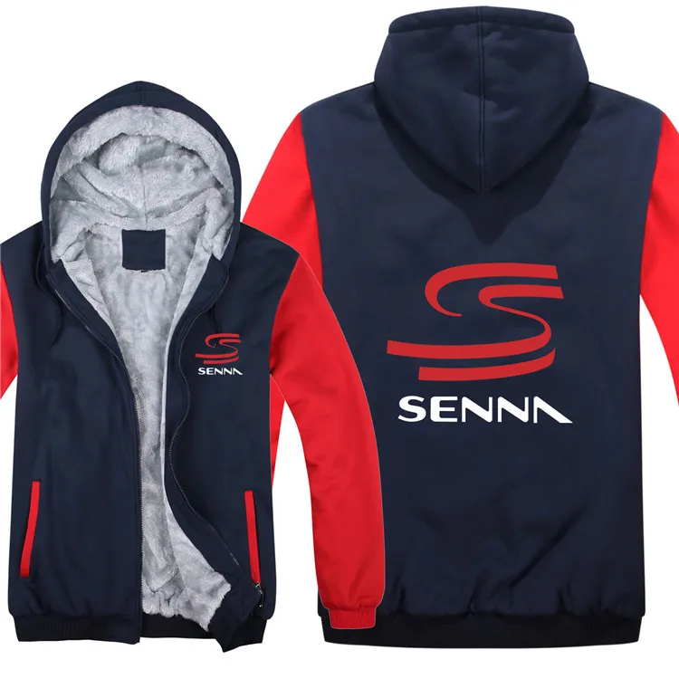 Новые зимние толстовки с капюшоном HERO AYRTON SENNA из плотного флиса, новая толстовка с принтом Hero F1 Senna, теплый пуловер с подкладкой, мужская куртка и пальто