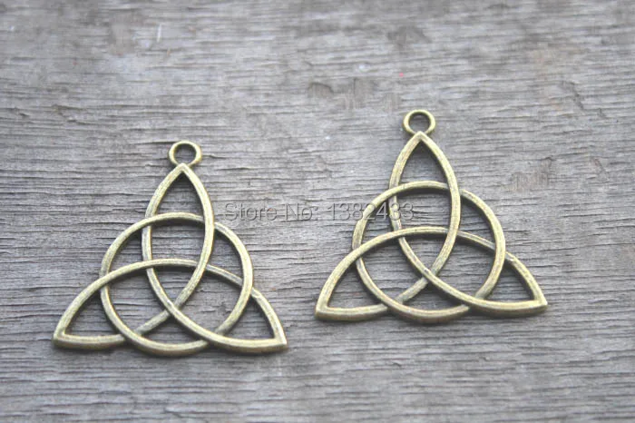20шт кельтские Подвески с узлом античная бронза двухсторонняя кельтская