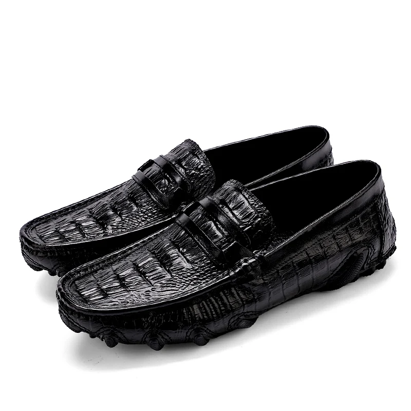 Брендовые новые мужские лоферы из кожи с натуральным лицевым покрытием без