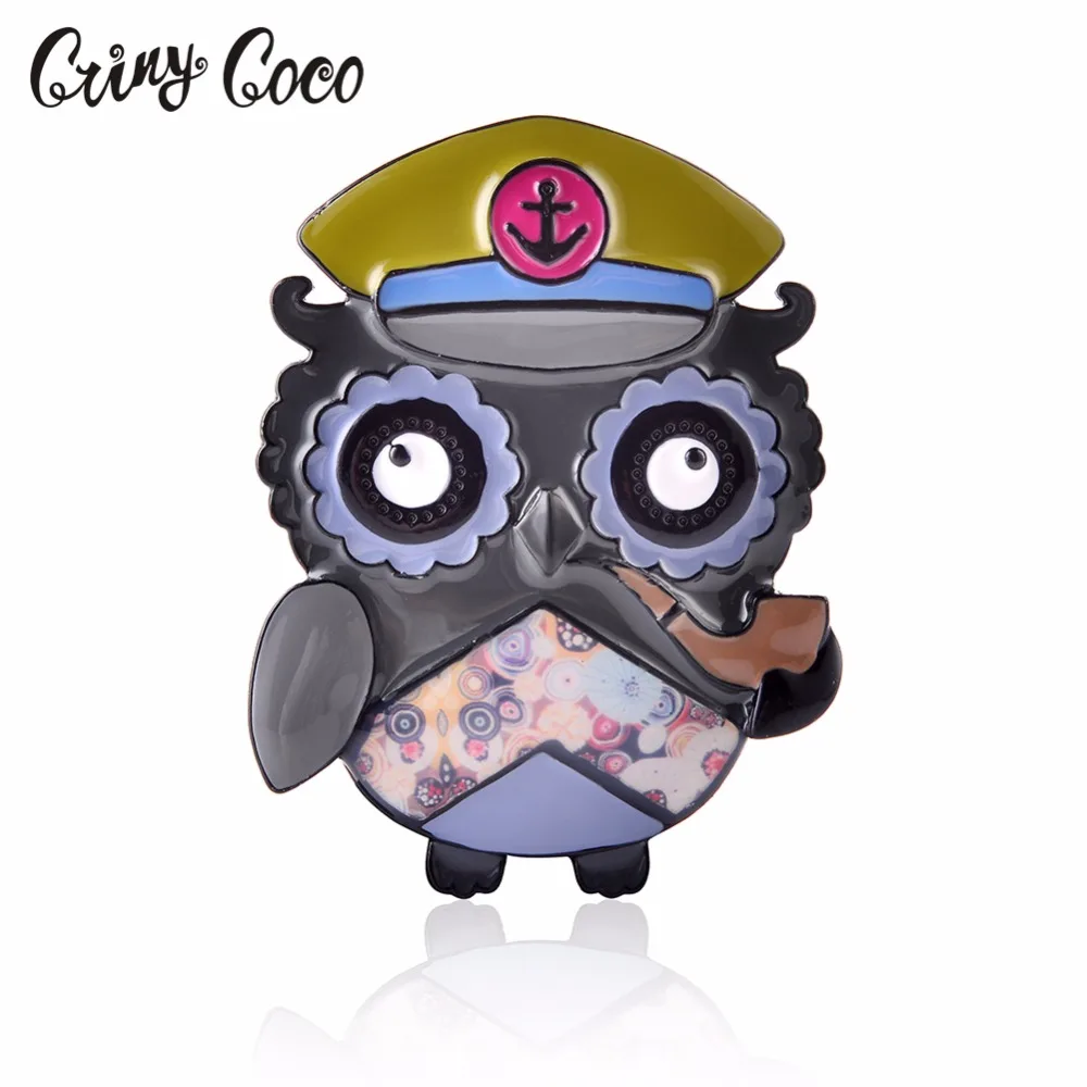Броши и булавки в виде совы пирата капитана модные для девочек красочная