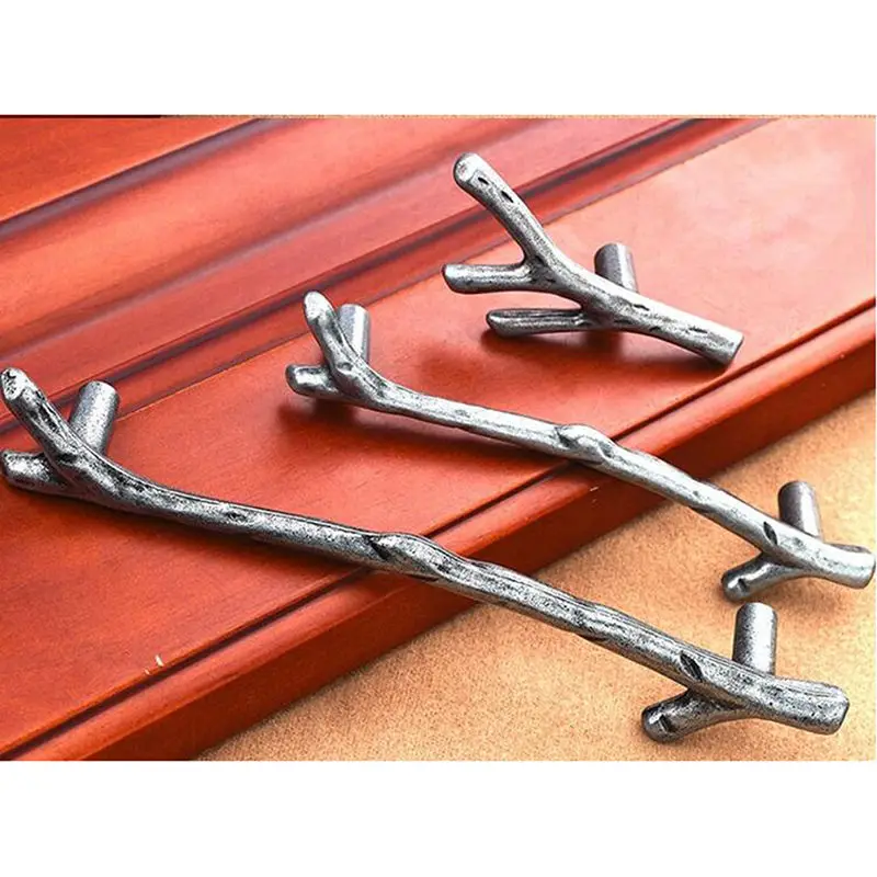 Креативные винтажные креативные ручки для мебели в виде ветки Античные