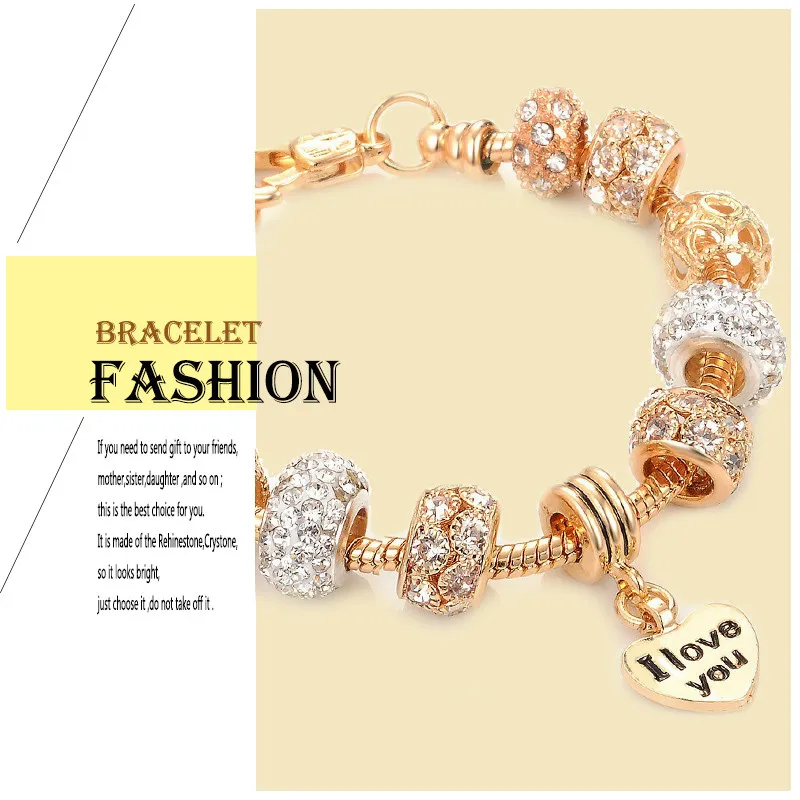 Женский браслет с бусинами в европейском стиле уникальное Ювелирное Украшение