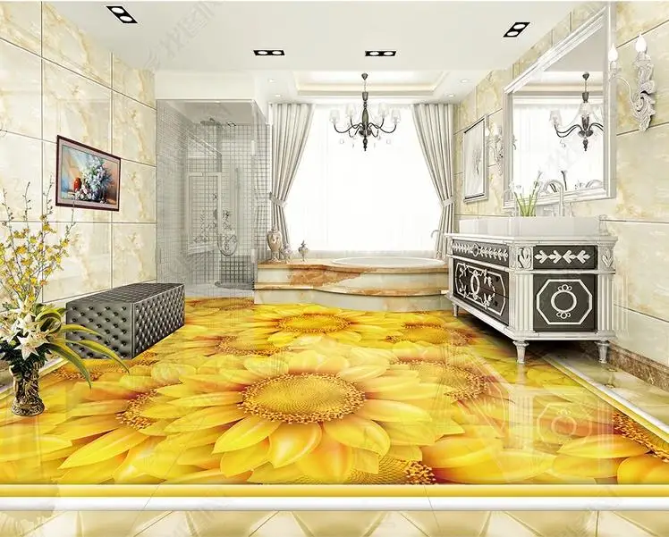 3d напольное покрытие для гостиной спальни ванной фотообои водонепроницаемый