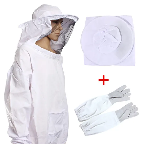 Высокое качество защитный Пчеловодство куртка Veil Костюм Смок оборудование + 1