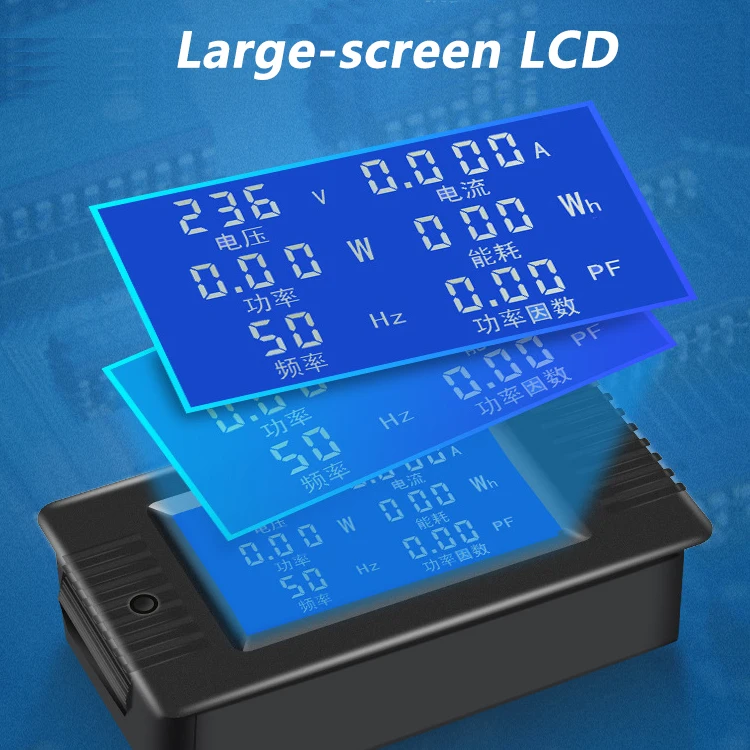 PZEM-022 открыть и закрыть CT 100A AC цифровой дисплей мощность мониторы Вольтметр Амперметр частота