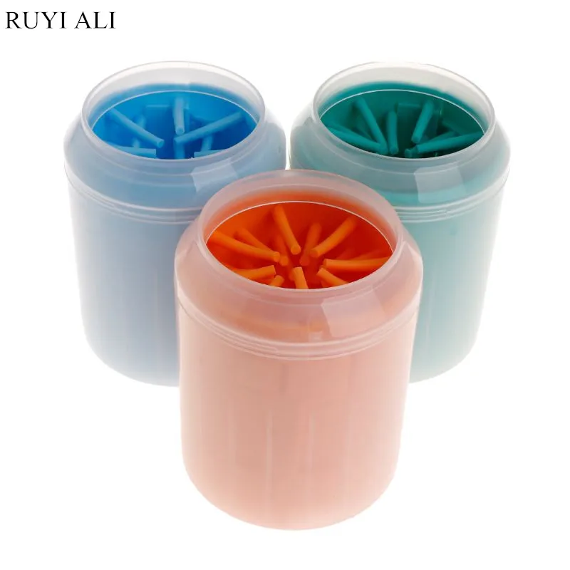 Портативная щетка для мытья ног домашних животных мягкие силиконовые лапы