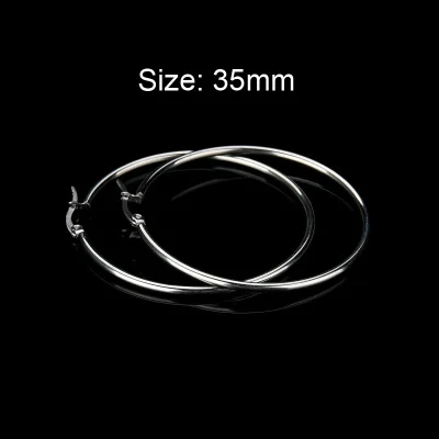 Silver 35mm YUKAM золото Нержавеющая сталь большие круглые серьги-кольца с длинным Баскетбол знаменитости креольский серьги вrincos бижутерия для Для женщин - Окраска металла: Silver 35mm