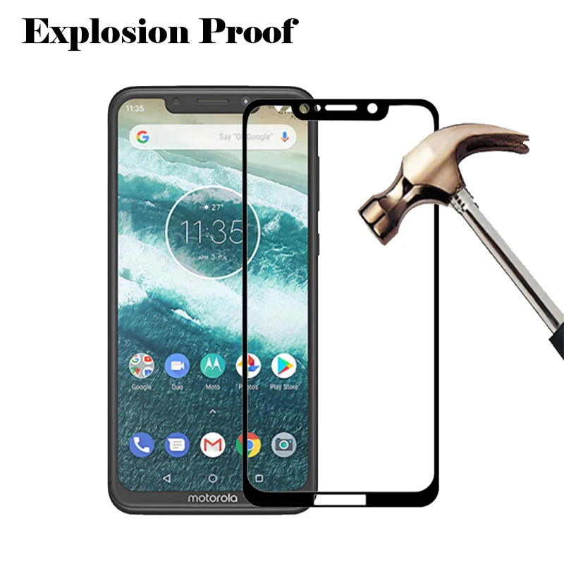 Полное покрытие, Защитное стекло для Motorola One, Защитное стекло для экрана для Moto OnePower PowerOne, закаленное стекло, пленка Motoone