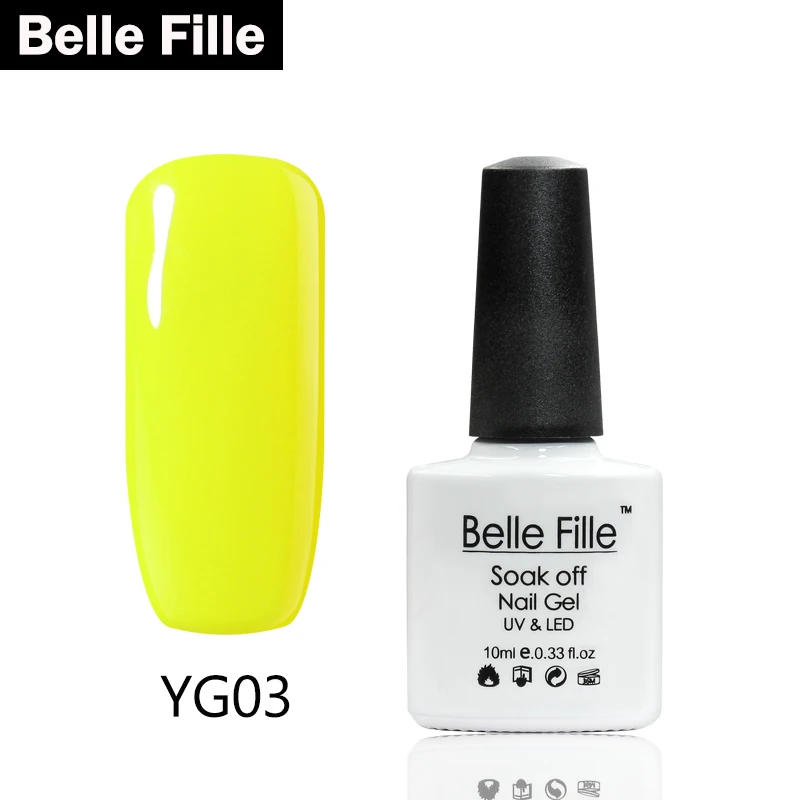 Belle Fille ногтей Гель лак 10 мл розовый неоновый гель для УФ прозрачный гель|Гель
