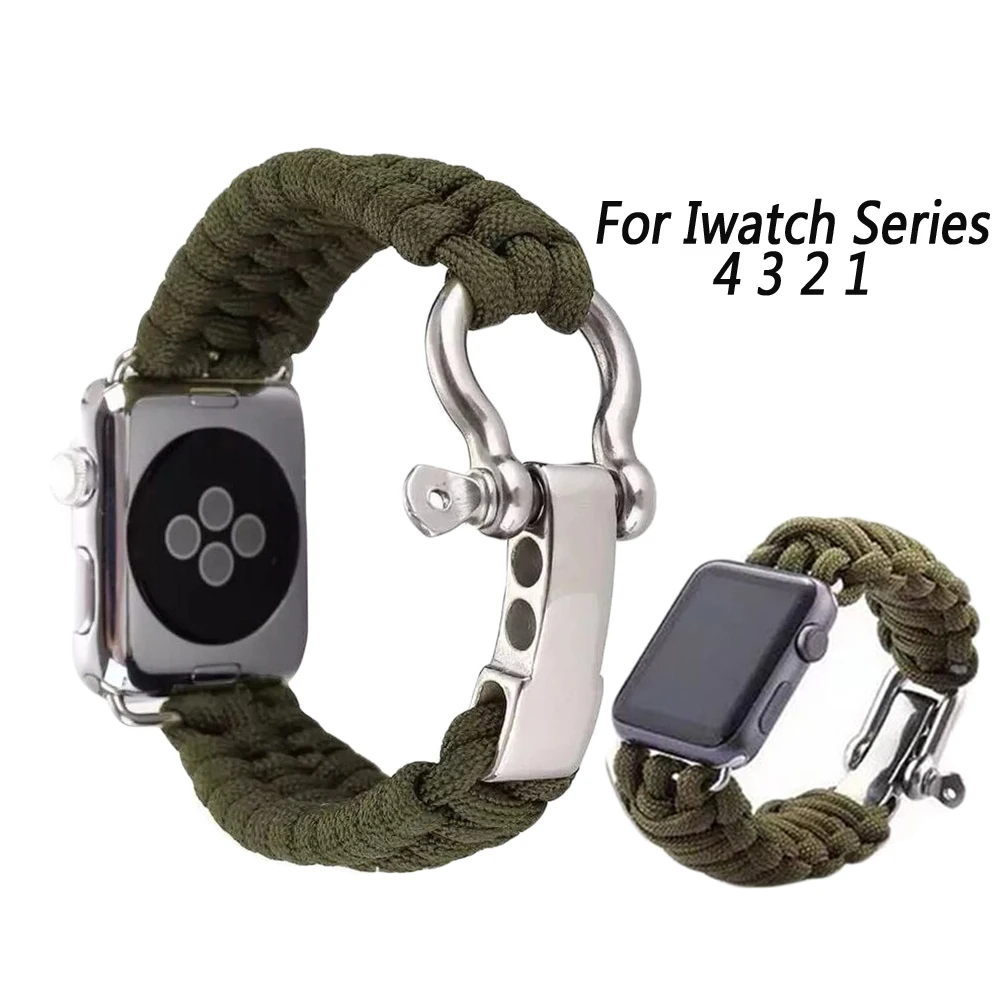 Спортивный ремешок для Apple Watch 4 ремешка 44 мм 40 iwatch Band 3 2 1 42 38 металлический браслет
