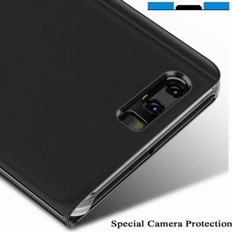 Meibai Luxury Plating Mirror View PU leather Phone Case For Huawei P10 Plus Mate9 Pro Mate10 Honor 8 lite Hard PC Full Cover | Мобильные