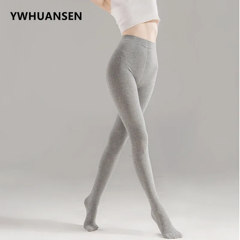 YWHUANSEN женские колготки в полоску хлопковые весна осень чулочно носочные изделия