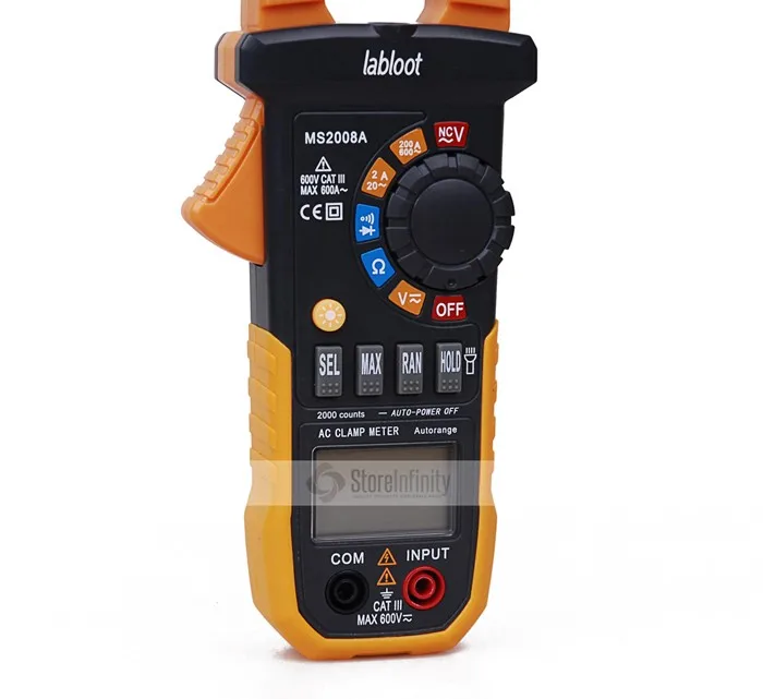 Labloot MS2008A Digital AC клещи 2000 Counts AC/DC Напряжение авто ручная Диапазон НТС
