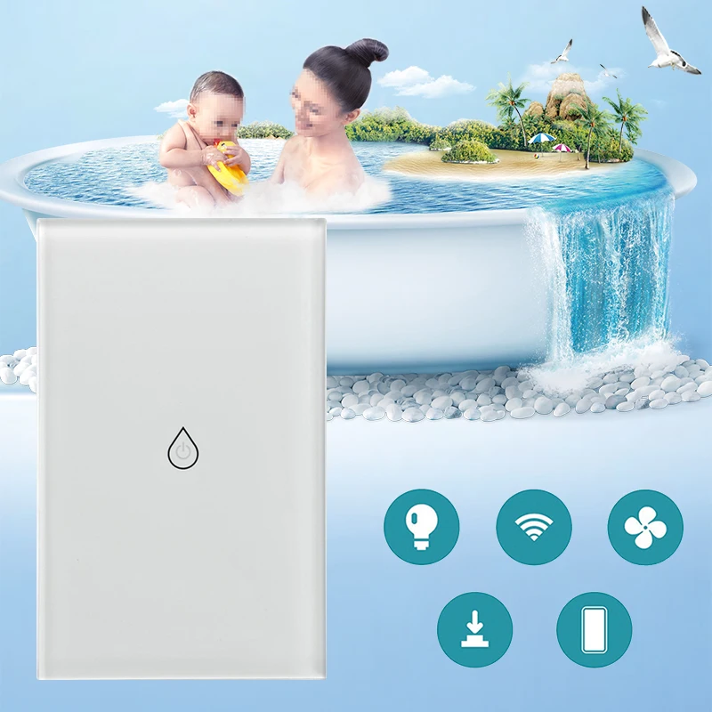 Новейший умный Wifi водонагреватель котел переключатель Сенсорная стеклянная